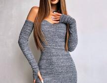 Трикотажна сукня міді з чашечками Трикотажна сукня міді з чашечками | PUSHKA SHOP