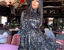 Платье-гольф с пайетками Платье-гольф с пайетками | PUSHKA SHOP