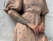 Платье миди со шнуровкой на спинке  | PUSHKA SHOP