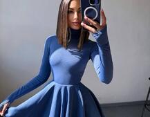 Сукня міні зі спідницею-сонцем  | PUSHKA SHOP