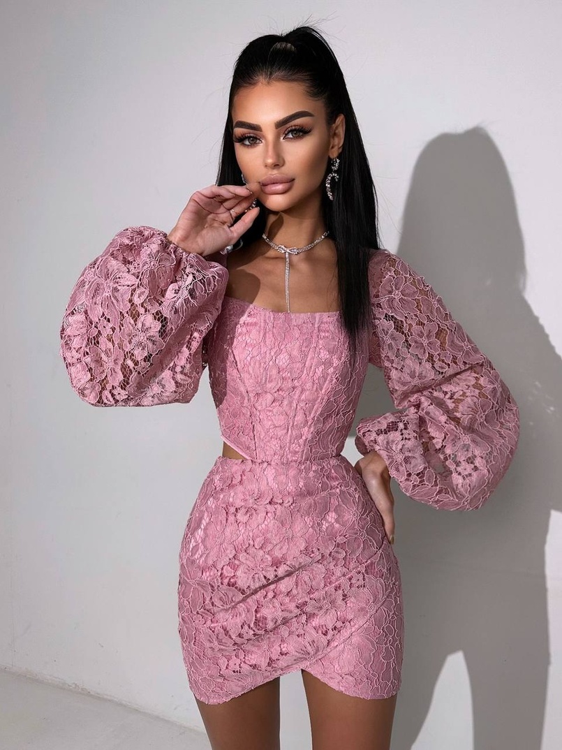 Мереживний комплект: корсет + спідниця міні | PUSHKA SHOP