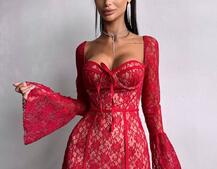 Мереживна сукня міні з чашечками    | PUSHKA SHOP