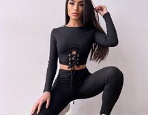 Трикотажний комплект: корсетний топ + легінси | PUSHKA SHOP