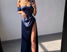 Атласний комплект: корсет бюстʼє + спідниця максі  | PUSHKA SHOP