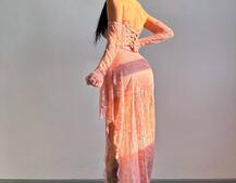 Мереживна сукня максі з рукавичками  | PUSHKA SHOP