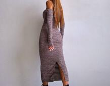 Трикотажна сукня міді з чашечками Трикотажна сукня міді з чашечками | PUSHKA SHOP