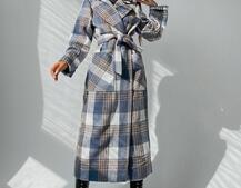 Кашемировое пальто в клетку на подкладке | PUSHKA SHOP