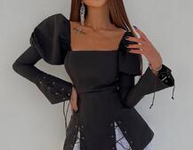 Сукня з об'ємними рукавами + спідниця з воланами | PUSHKA SHOP