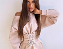 Тепле затишне худі over-size на флісі + корсет на шнурівці Можна носити з корсетом та без | PUSHKA SHOP