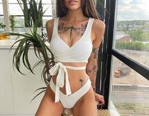 Купальник с завязками на талии с чашечками Купальник с завязками на талии с чашечками | PUSHKA SHOP