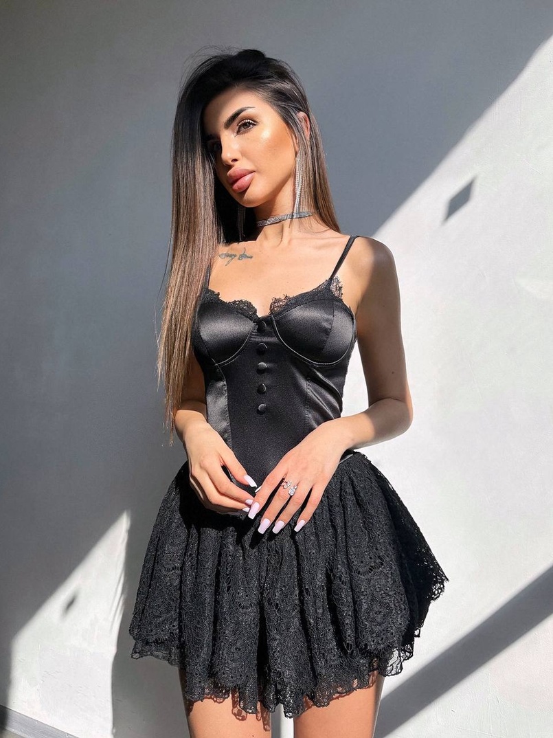 Атласний ромпер бюстьє  | PUSHKA SHOP