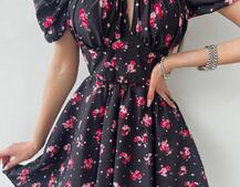 Сукня- міні у квітковий принт Сукня- міні у квітковий принт | PUSHKA SHOP