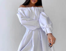 Приталенное платье-рубашка на плечиках с корсетом из эко-кожи Приталенное платье-рубашка на плечиках с корсетом из эко-кожи | PUSHKA SHOP