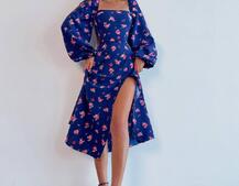 Сукня -міді зі шнурівкою на спинці та розрізом на ніжці Сукня -міді зі шнурівкою на спинці та розрізом на ніжці | PUSHKA SHOP