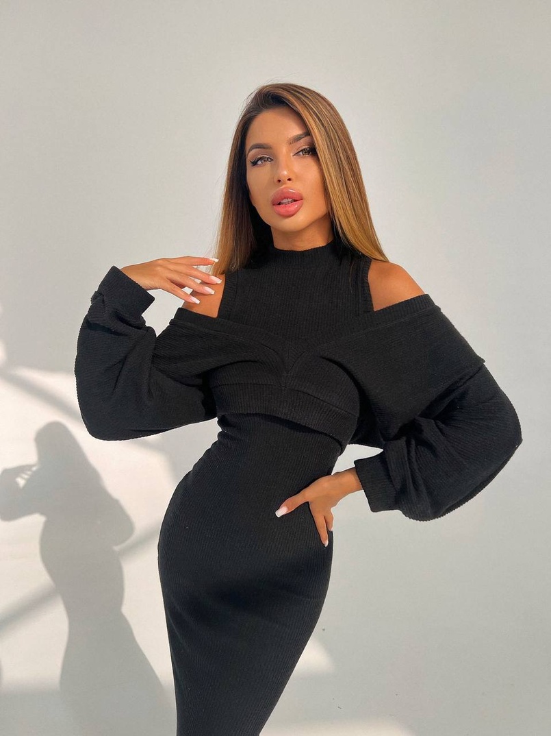 Трикотажна сукня-двійка  | PUSHKA SHOP