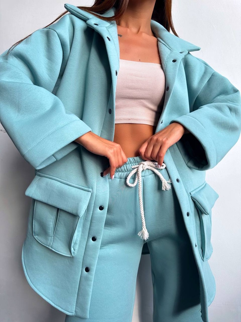 Комплект: тепла сорочка на кнопках + джоггери | PUSHKA SHOP