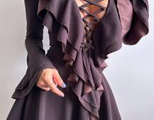 Сукня з з воланами на ґудзиках Сукня з з воланами на ґудзиках | PUSHKA SHOP