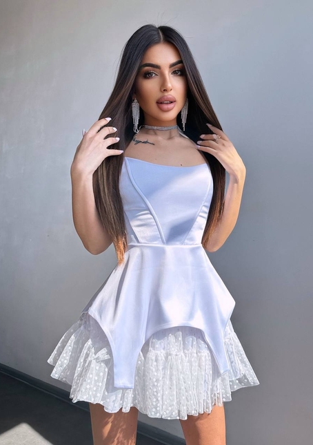 Атласна корсетна сукня  | PUSHKA SHOP