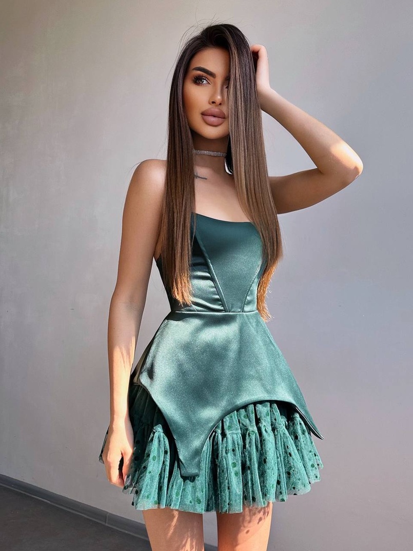 Атласна корсетна сукня  Атласна корсетна сукня  | PUSHKA SHOP