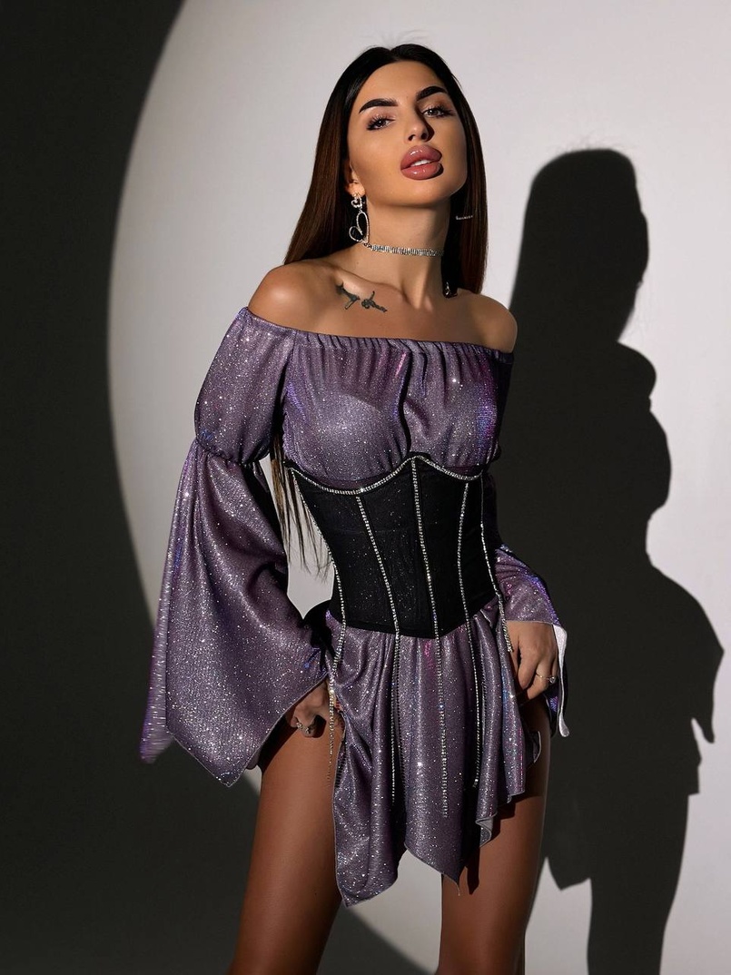 Сяючий комплект: сукня + корсет   | PUSHKA SHOP