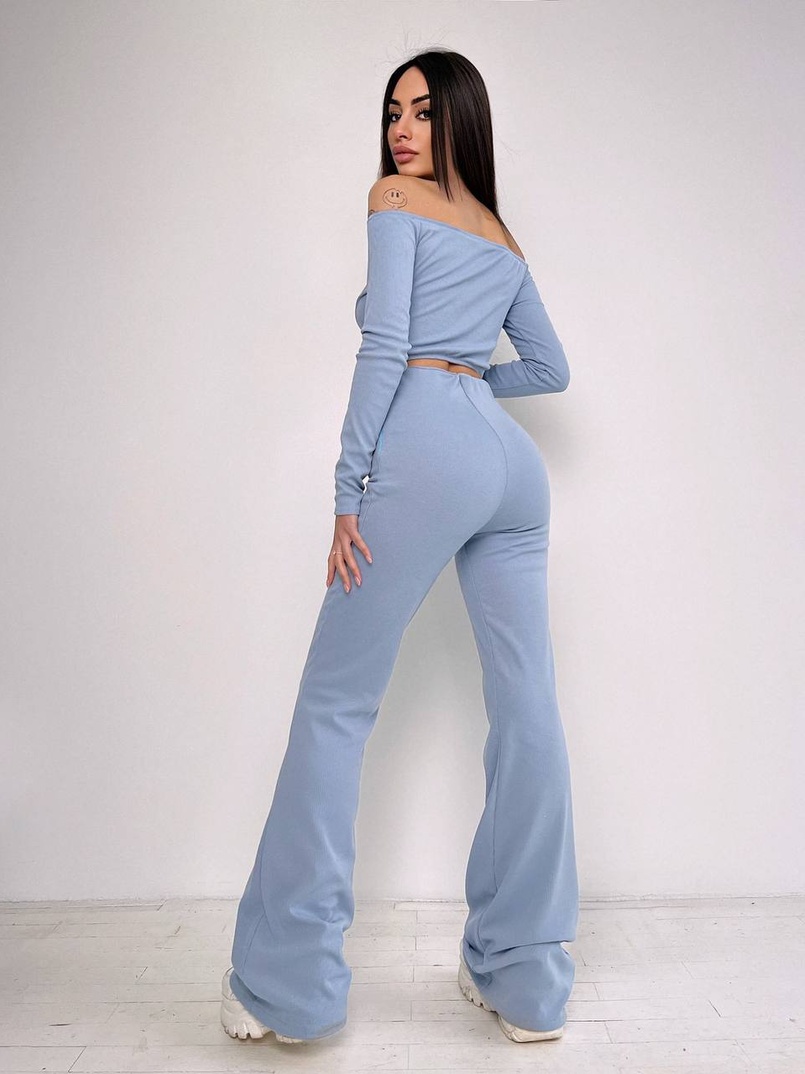 Комплект : штани кльош і топ з елементами корсету  | PUSHKA SHOP