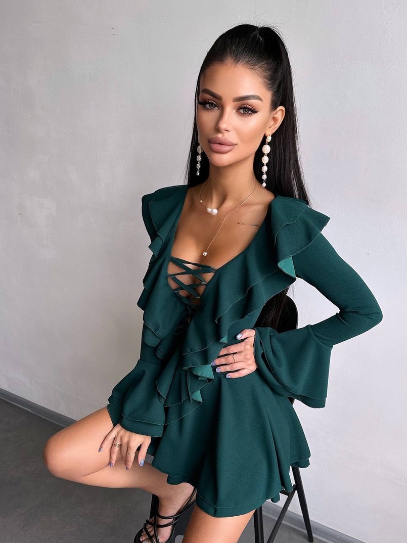 Сукня з з воланами на ґудзиках Сукня з з воланами на ґудзиках | PUSHKA SHOP