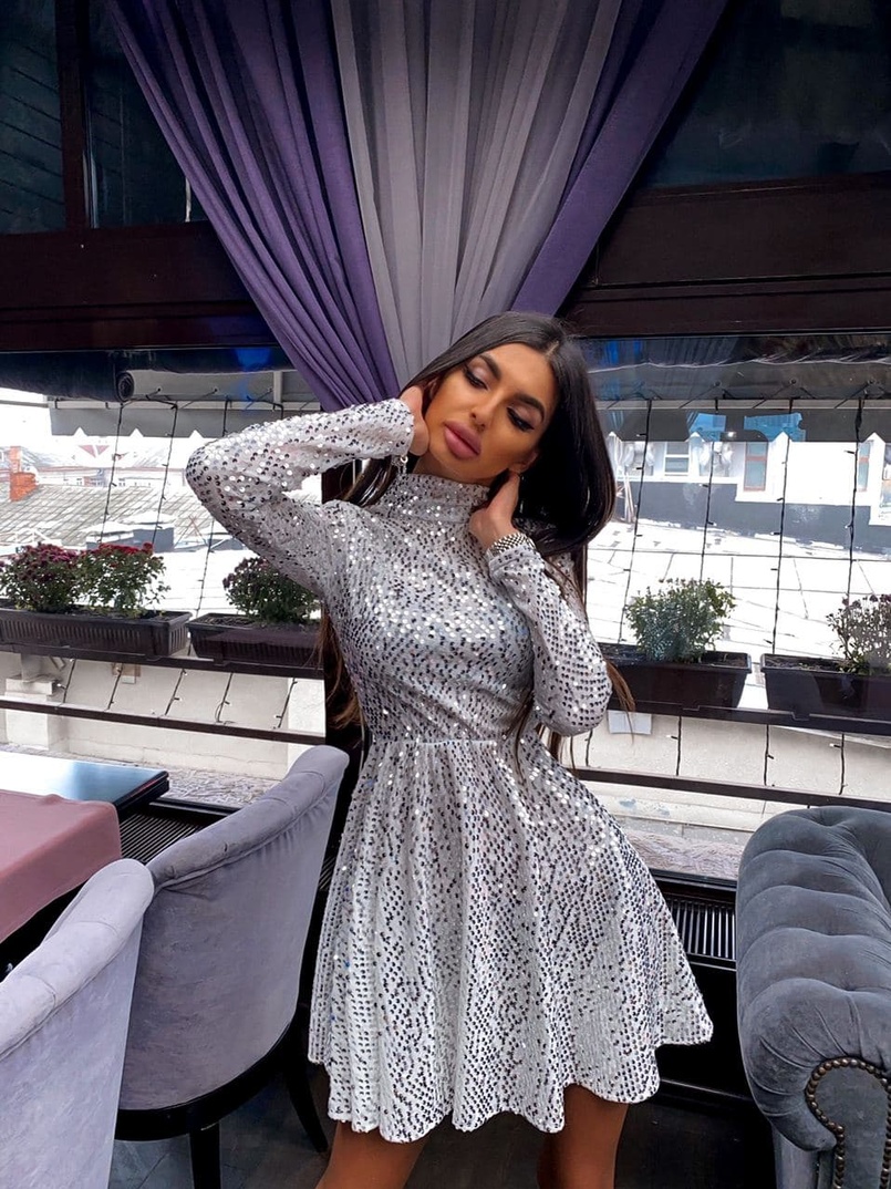 Платье-гольф с пайетками Платье-гольф с пайетками | PUSHKA SHOP