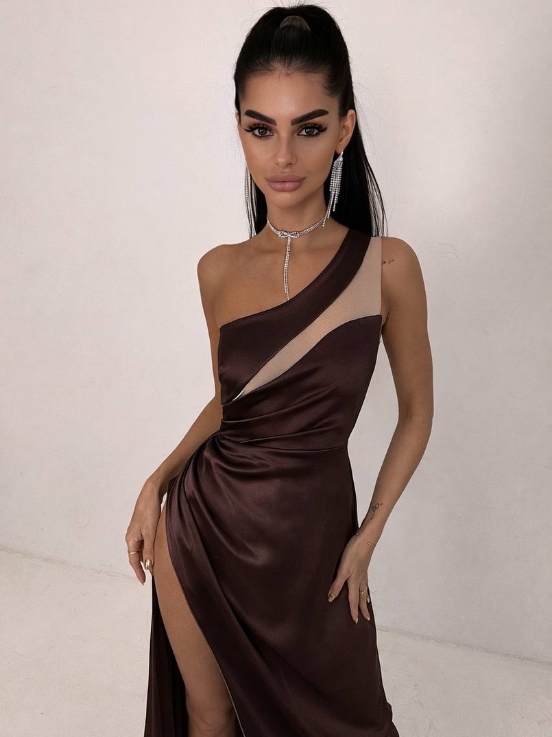 Атласна сукня максі  | PUSHKA SHOP