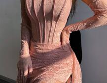 Мереживна сукня максі з рукавичками  | PUSHKA SHOP