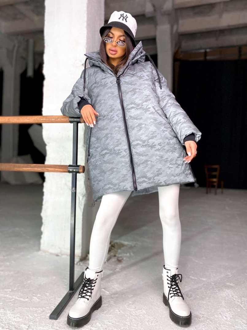 Тёплая рефлективная куртка с капюшоном ❄️ | PUSHKA SHOP