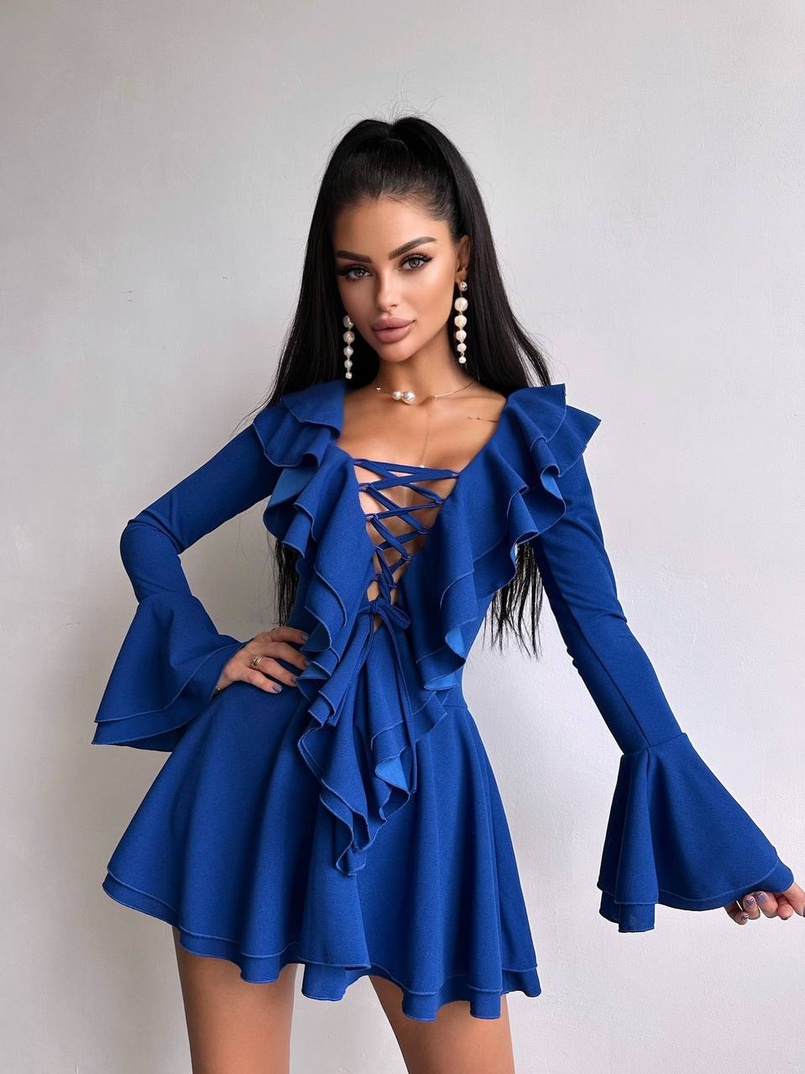 Сукня з з воланами на ґудзиках Сукня з з воланами на ґудзиках | PUSHKA SHOP