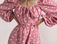 Сукня міді з розрізом на спідниці Сукня міді з розрізом на спідниці | PUSHKA SHOP