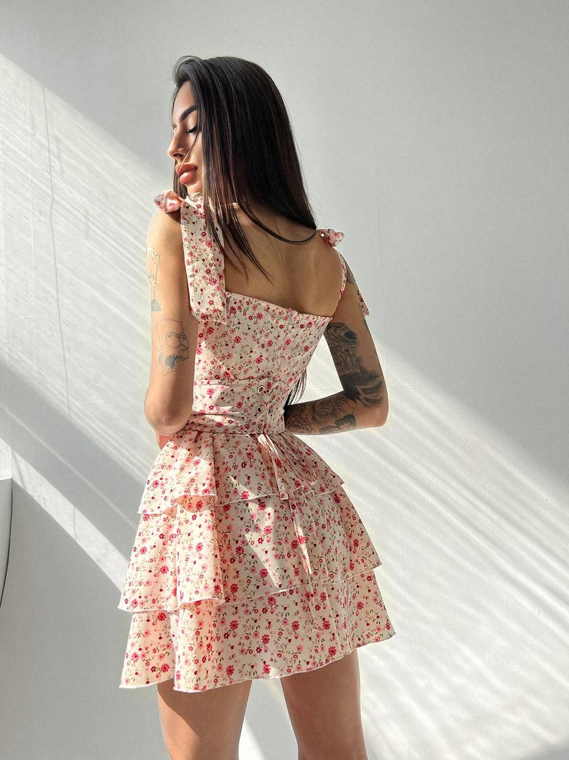 Платье с пышной юбочкой и корсетом | PUSHKA SHOP