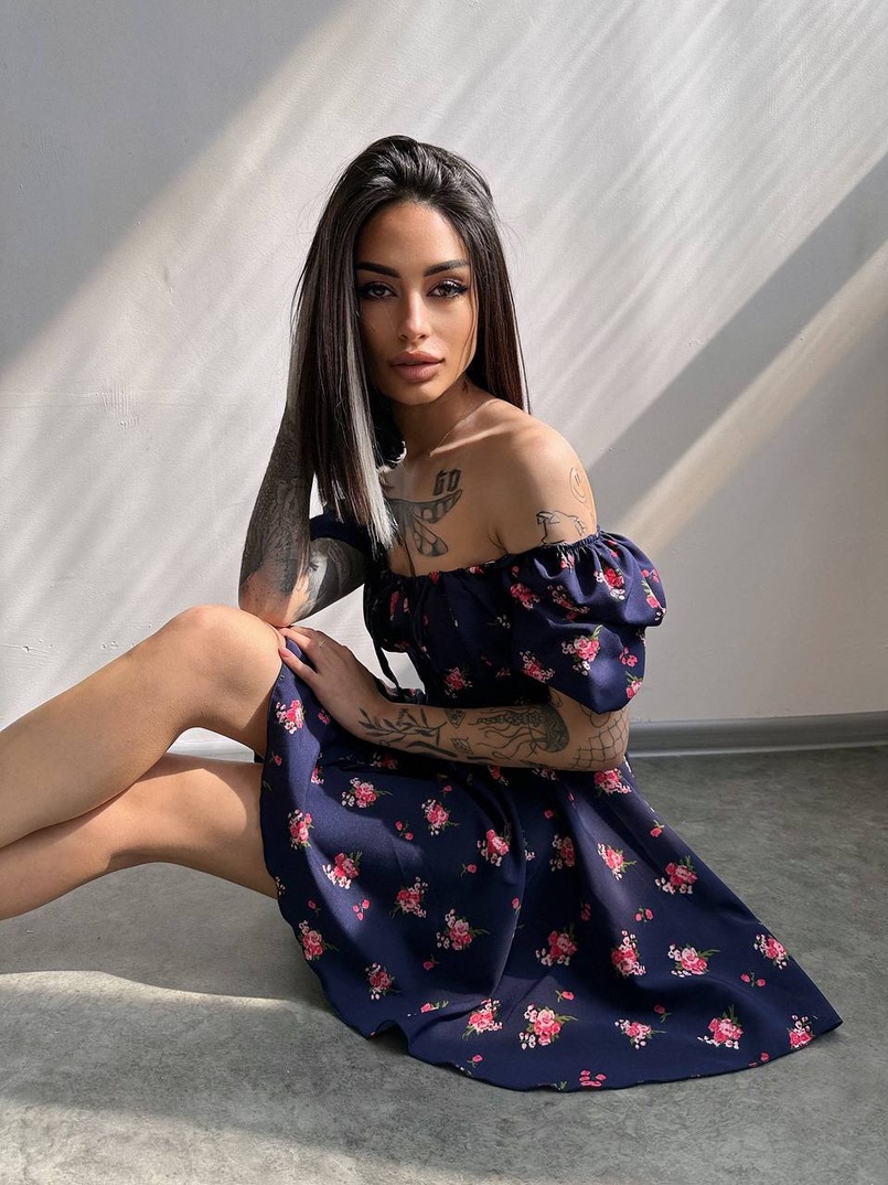 Сукня- міні у квітковий принт Сукня- міні у квітковий принт | PUSHKA SHOP