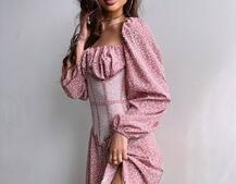 Сукня міні в квітковий принт + прозорий корсет  | PUSHKA SHOP