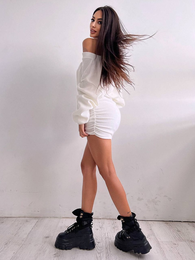 Сукня міні із теплого трикотажу Сукня міні із теплого трикотажу | PUSHKA SHOP