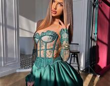 Комплект : мереживний корсет  з чашечками+ спідниця балон  | PUSHKA SHOP