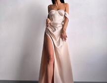 Атласний комплект: корсет бюстʼє + спідниця максі Атласний комплект: корсет бюстʼє + спідниця максі | PUSHKA SHOP