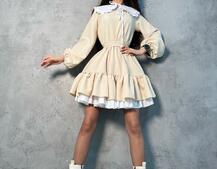 Платье со съёмным воротничком и подъюбником   | PUSHKA SHOP