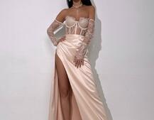 Комплект: мереживний корсет  +  спідниця максі   | PUSHKA SHOP