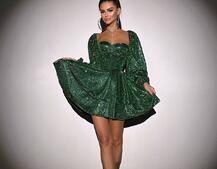 Сяюча корсетна сукня бюстьє з подвійною спідницею  | PUSHKA SHOP