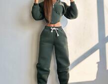 Комплект на флісі : худі з елементами корсету + штани  | PUSHKA SHOP