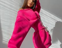 Худи на флисе + корсет на шнуровке  | PUSHKA SHOP