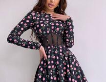 Приталена сукня з корсетною вставкою та спідницею-сонцем Приталена сукня з корсетною вставкою та спідницею-сонцем | PUSHKA SHOP