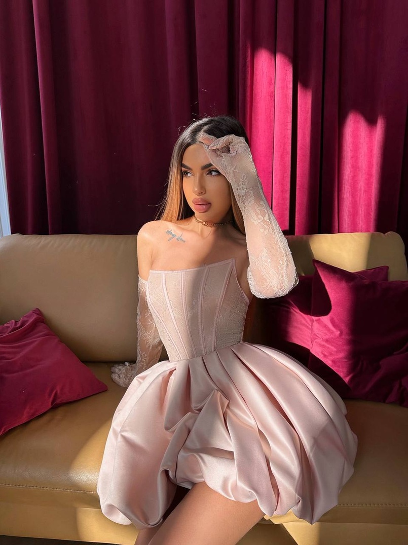 Комплект : мереживний корсет  з рукавичками + спідниця балон  | PUSHKA SHOP