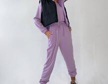 Комплект: комфортный трикотажный комбинезон   укорочённый двухсторонний жилет  | PUSHKA SHOP