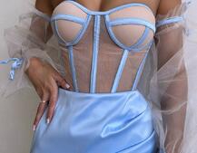 Атласний  комплект: корсет + спідниця  | PUSHKA SHOP