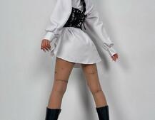 Приталена сорочка + корсет   | PUSHKA SHOP