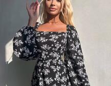 Улюблена сукня-міді зі шнурівкою на спинці та розрізом на ніжці Улюблена сукня-міді зі шнурівкою на спинці та розрізом на ніжці | PUSHKA SHOP