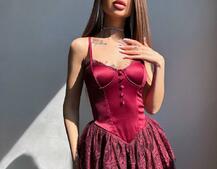 Атласний ромпер бюстьє  | PUSHKA SHOP